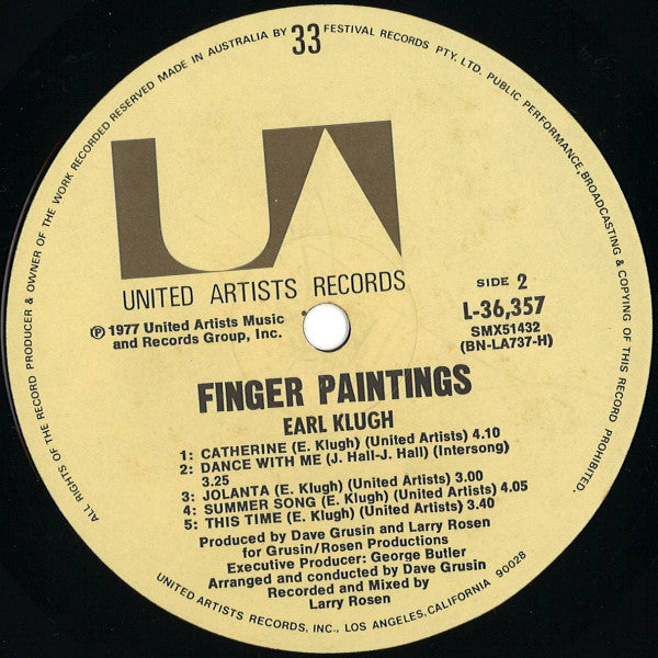 Earl Klugh – Finger Paintings LP vinyl record, image 4 of 4