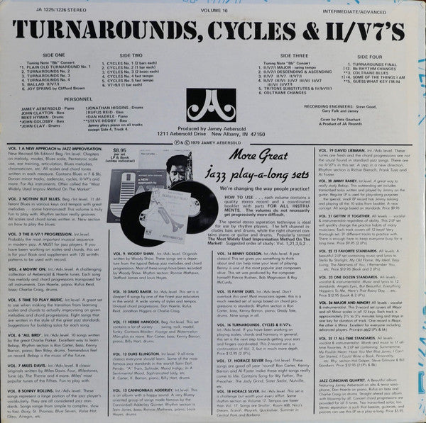 Jamey Aebersold – Turnarounds, Cycles & II/V7's (2xLP) LP vinyl record, image 2 of 7