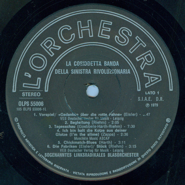 Sogenanntes Linksradikales Blasorchester – La Cosiddetta Banda Della Sinistra Rivoluzionaria LP vinyl record, image 3 of 6