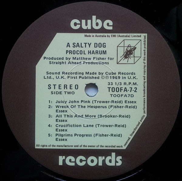 Procol Harum – A Whiter Shade Of Pale / A Salty Dog LP vinyl record, image 9 of 9