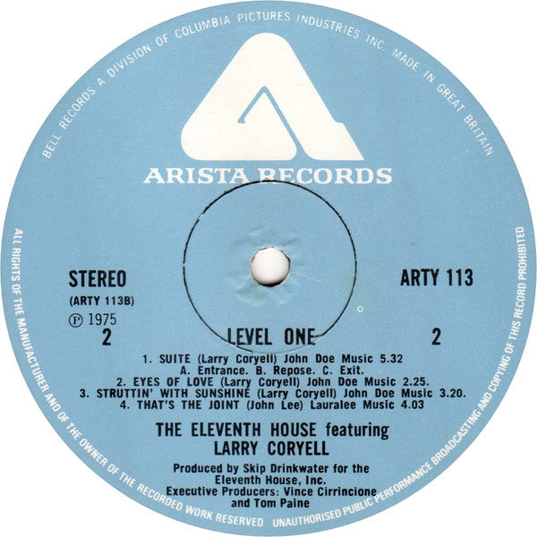 The Eleventh House, Larry Coryell – Level One LP vinyl record, image 4 of 4
