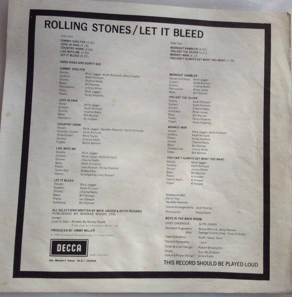 The Rolling Stones – Let It Bleed LP vinyl record, image 3 of 5