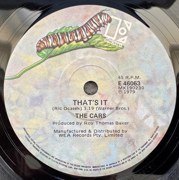 The Cars – Let's Go 7" vinyl record, image 2 of 2