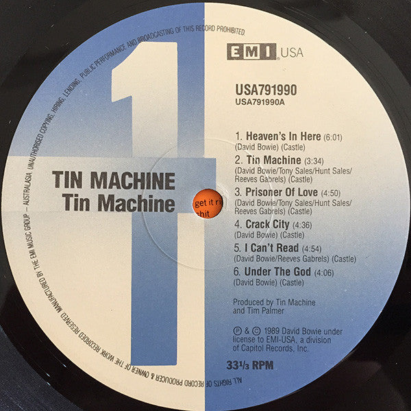 Tin Machine – Tin Machine LP vinyl record, image 4 of 7