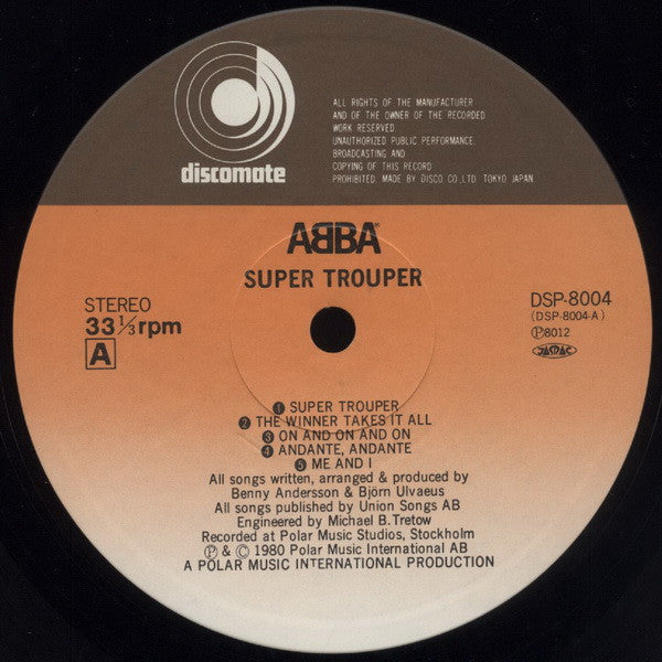 ABBA – Super Trouper = スーパー・トゥルーパー LP vinyl record, image 4 of 10