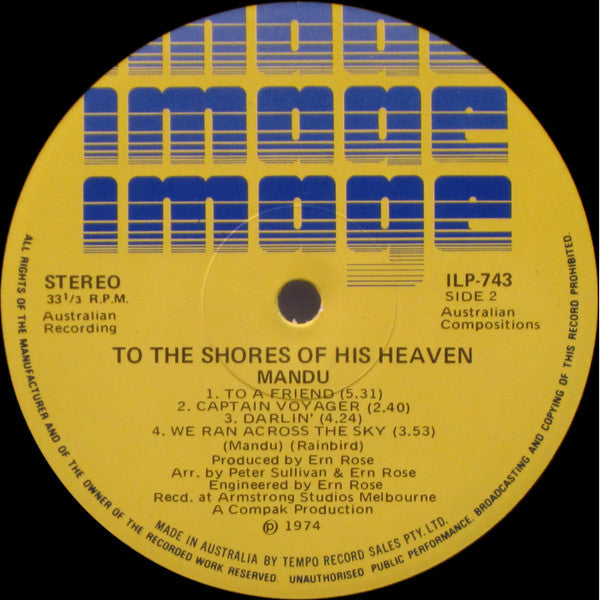 Mandu – To The Shores Of His Heaven LP vinyl record, image 5 of 5