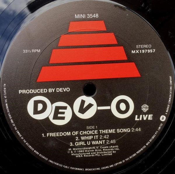 Devo – Dev-O Live 12" vinyl record, image 4 of 5