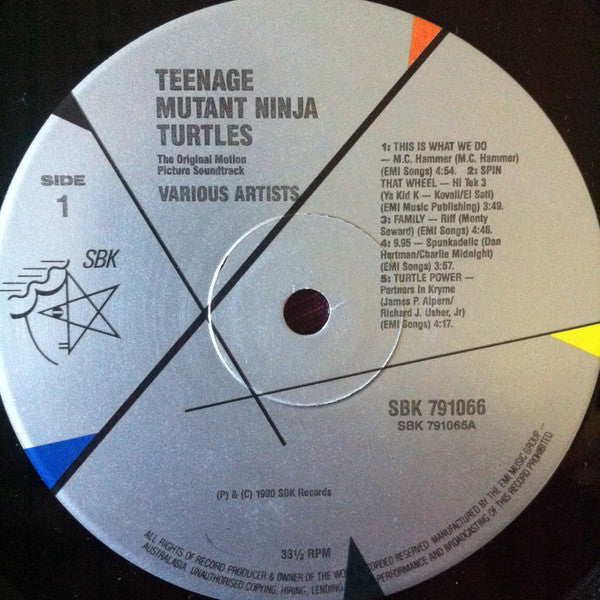 Various – Teenage Mutant Ninja Turtles - The Original Motion Picture Soundtrack LP vinyl record, image 6 of 6