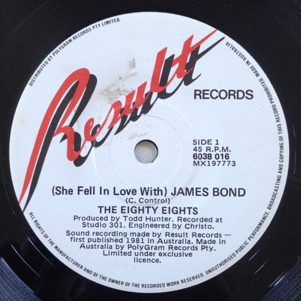 The Eighty Eights – ( She Fell In Love With ) James Bond 7" vinyl record, image 3 of 4