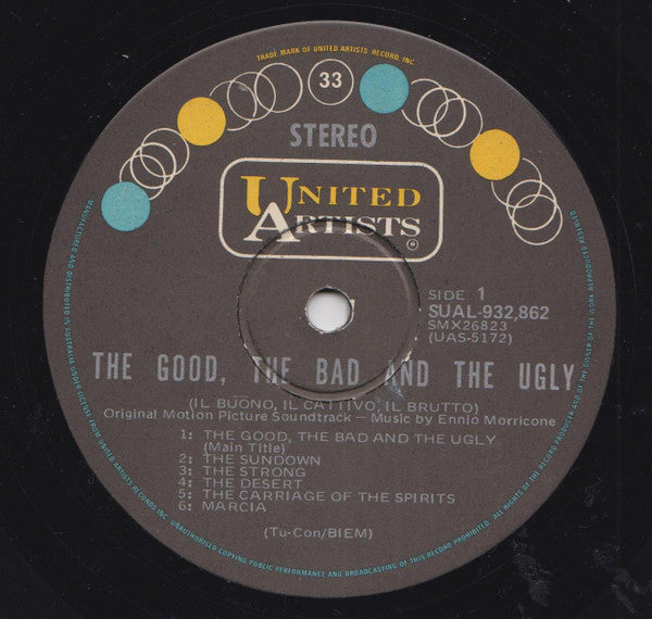 Ennio Morricone – The Good, The Bad And The Ugly - Original Motion Picture Soundtrack LP vinyl record, image 3 of 5