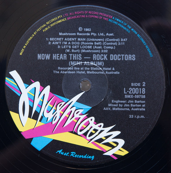 Rock Doctors – Now Hear This 12" vinyl record, image 4 of 4