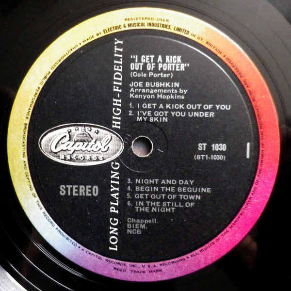 Joe Bushkin – I Get A Kick Out Of Porter LP vinyl record, image 3 of 4