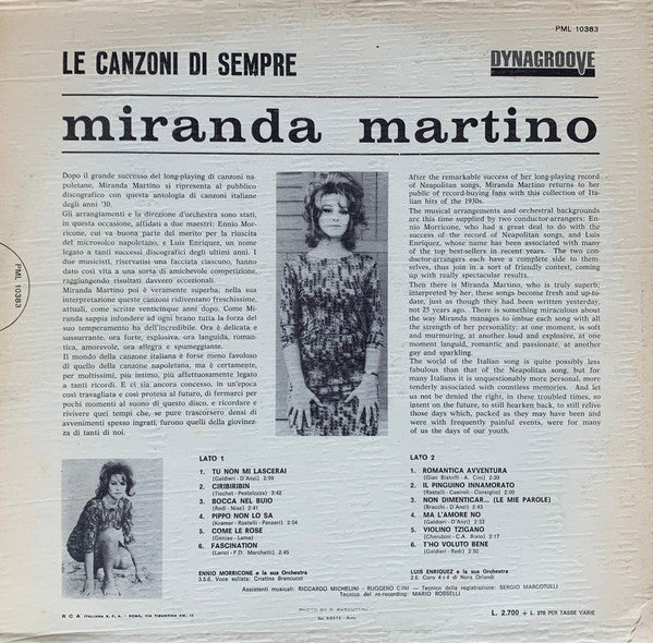 Miranda Martino – Le Canzoni Di Sempre LP vinyl record, image 2 of 4