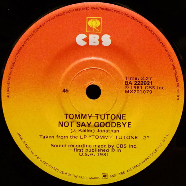 Tommy Tutone – 867-5309/Jenny 7" vinyl record, image 2 of 2