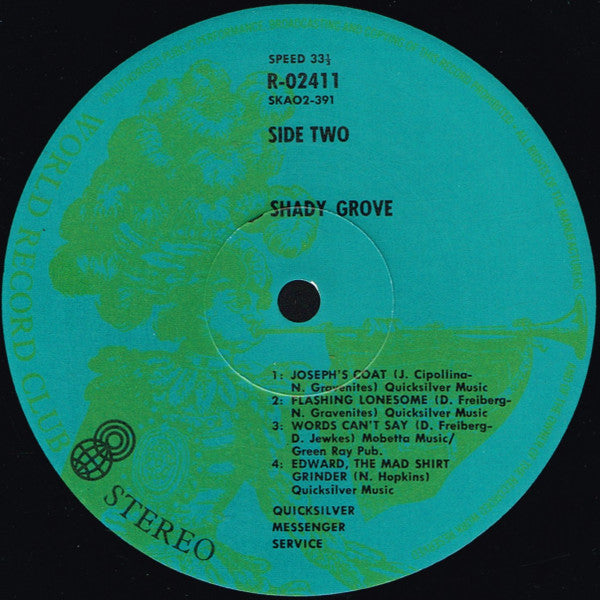 Quicksilver Messenger Service – Shady Grove LP vinyl record, image 4 of 4