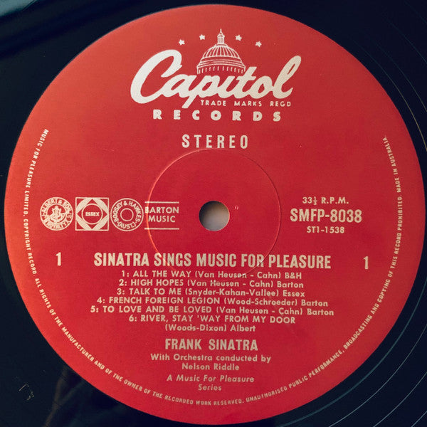 Frank Sinatra – Sinatra Sings Music For Pleasure LP vinyl record, image 3 of 4