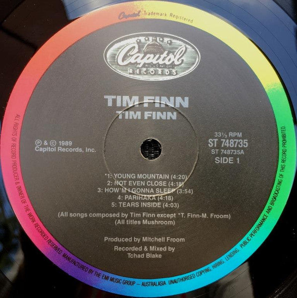 Tim Finn – Tim Finn LP vinyl record, image 4 of 5