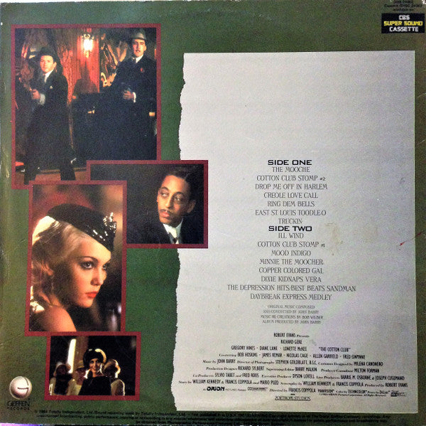 John Barry – The Cotton Club (Original Motion Picture Soundtrack) LP vinyl record, image 2 of 6