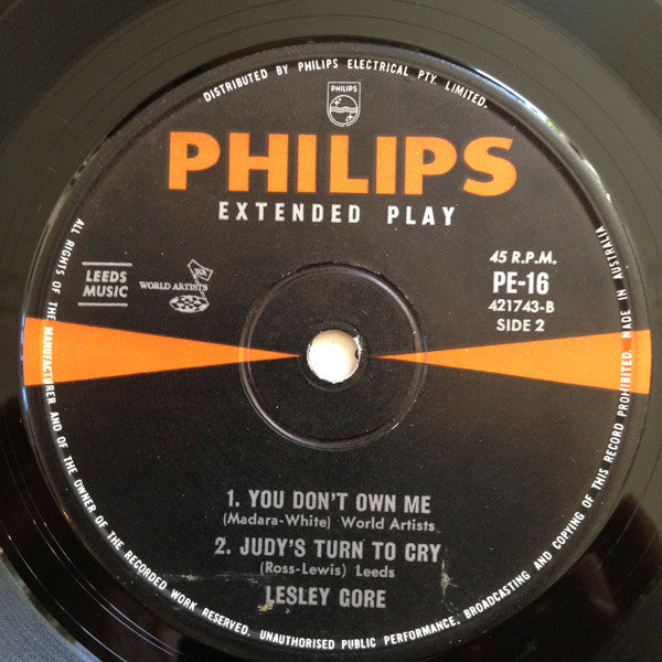 Lesley Gore – Lesley Gore 7" vinyl record, image 4 of 5