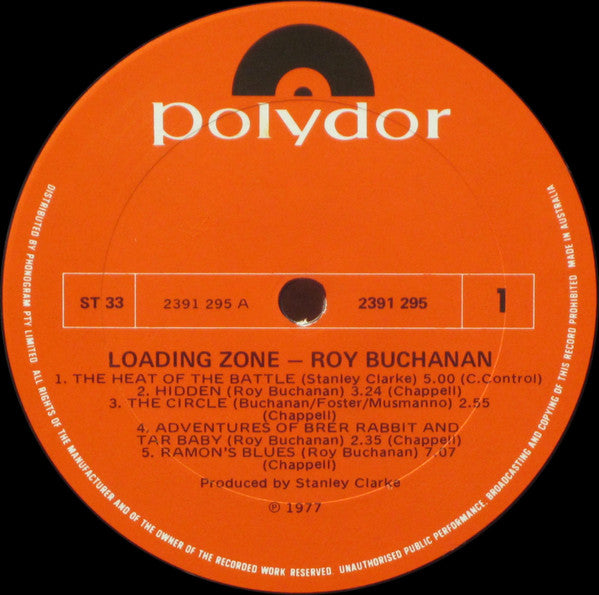 Roy Buchanan – Loading Zone LP vinyl record, image 3 of 4