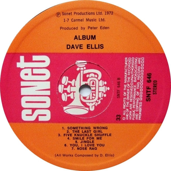 Dave Ellis – Album LP vinyl record, image 3 of 3