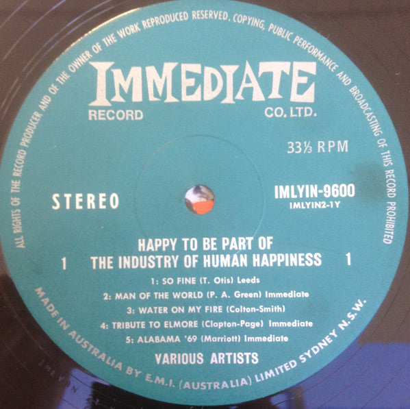 Various – Happy To Be Part Of The Industry Of Human Happiness LP vinyl record, image 3 of 4