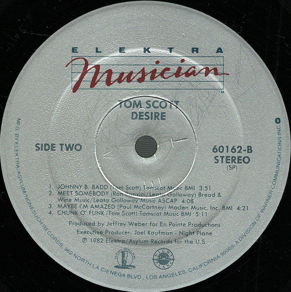 Tom Scott – Desire LP vinyl record, image 4 of 4