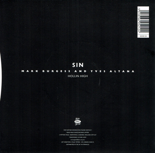 Mark Burgess And Yves Altana – Sin 7" vinyl record, image 2 of 4