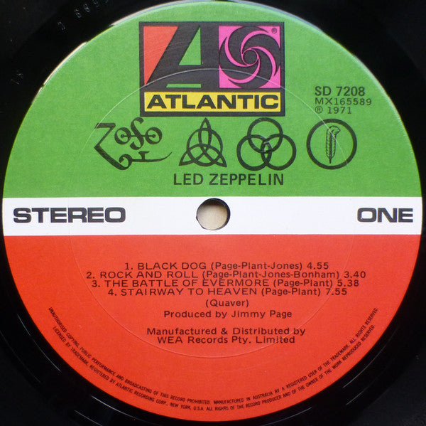 Led Zeppelin – Untitled LP vinyl record, image 6 of 7