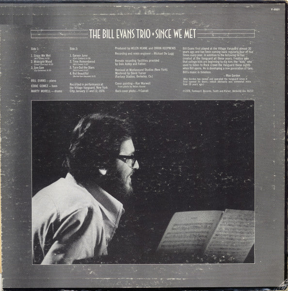 The Bill Evans Trio – Since We Met LP vinyl record, image 2 of 7