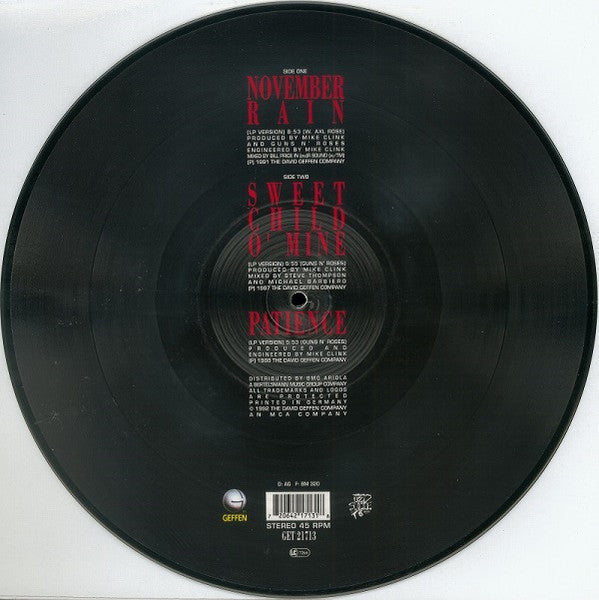 Guns N' Roses – November Rain 12" vinyl record, image 2 of 3