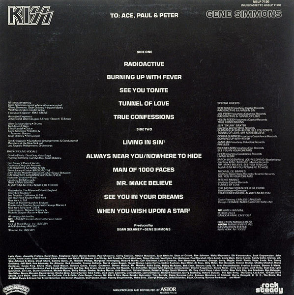 Kiss, Gene Simmons – Gene Simmons LP vinyl record, image 2 of 5