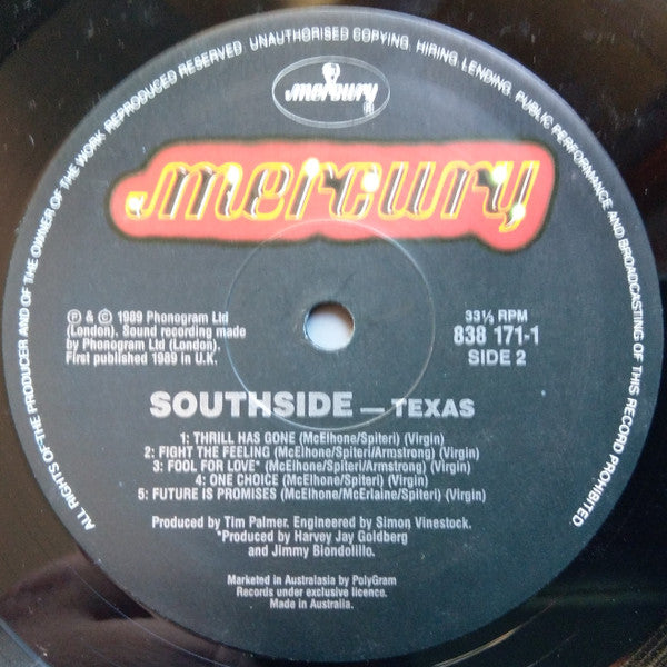 Texas – Southside LP vinyl record, image 6 of 6