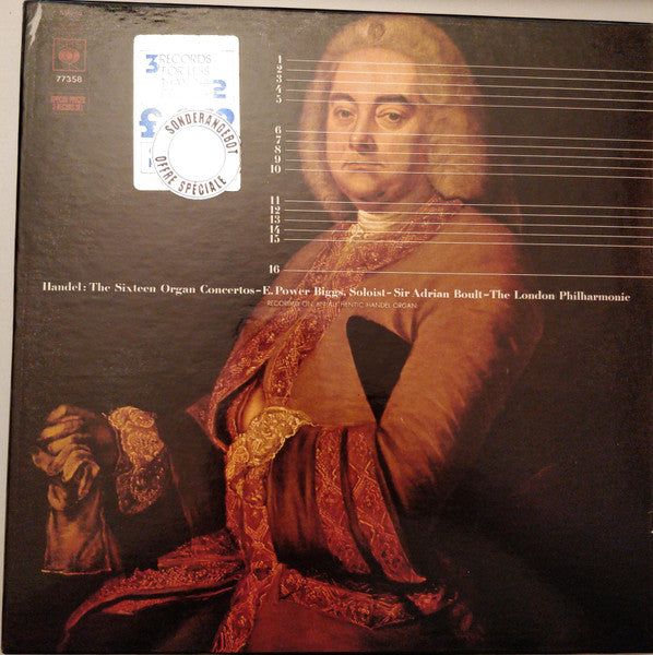 Georg Friedrich Händel, E. Power Biggs, Sir Adrian Boult, London Philharmonic Orchestra – The Sixteen Organ Concertos (3xLP) LP vinyl record, image 1 of 10