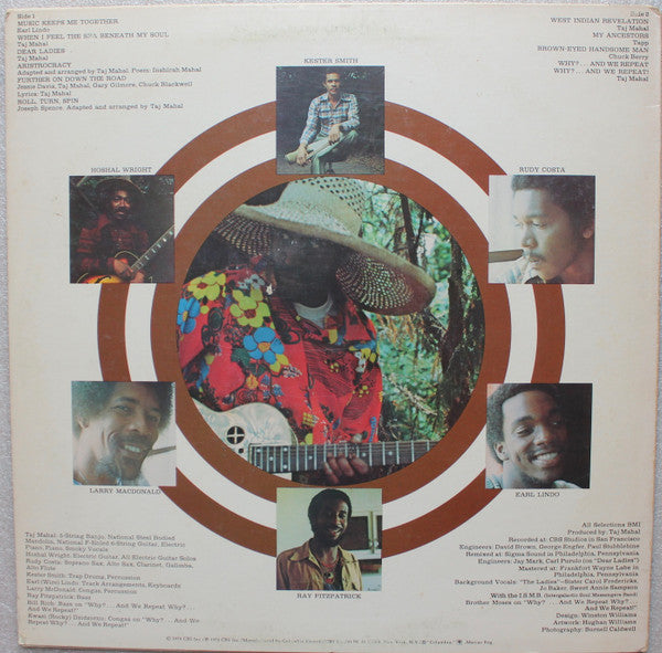 Taj Mahal – Music Keeps Me Together LP vinyl record, image 2 of 4