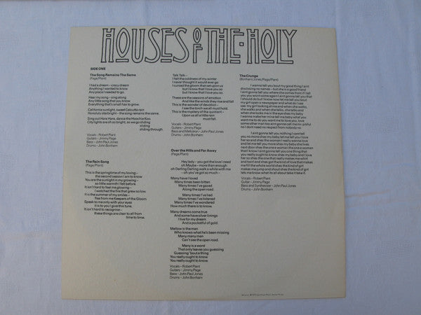 Led Zeppelin – Houses Of The Holy LP vinyl record, image 3 of 7