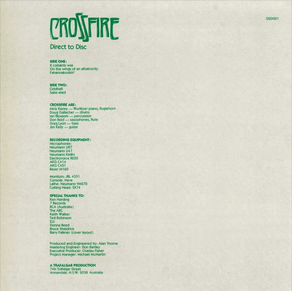 Crossfire – Direct To Disc LP vinyl record, image 2 of 3