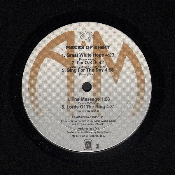 Styx – Pieces Of Eight LP vinyl record, image 5 of 10