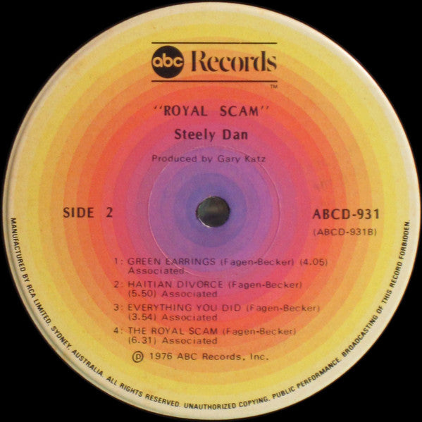 Steely Dan – The Royal Scam LP vinyl record, image 5 of 5