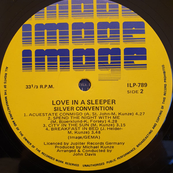 Silver Convention – Love In A Sleeper LP vinyl record, image 4 of 4