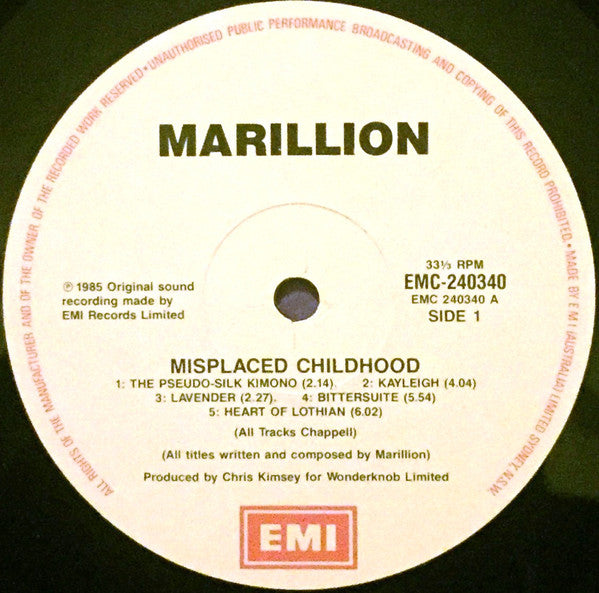 Marillion – Misplaced Childhood LP vinyl record, image 6 of 7