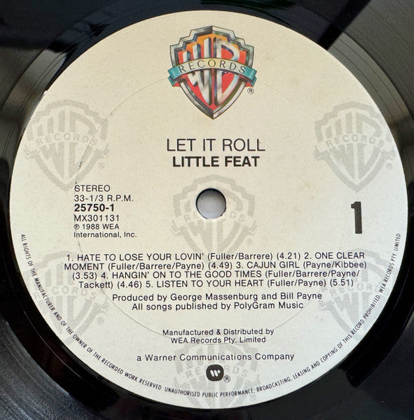 Little Feat – Let It Roll LP vinyl record, image 3 of 6