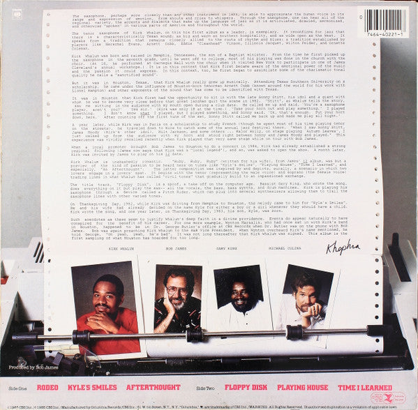 Kirk Whalum – Floppy Disk LP vinyl record, image 2 of 6