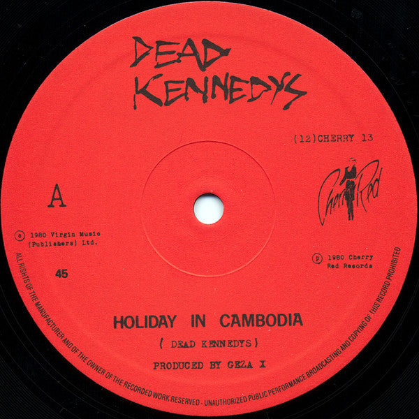 Dead Kennedys – Holiday In Cambodia 12" vinyl record, image 3 of 4