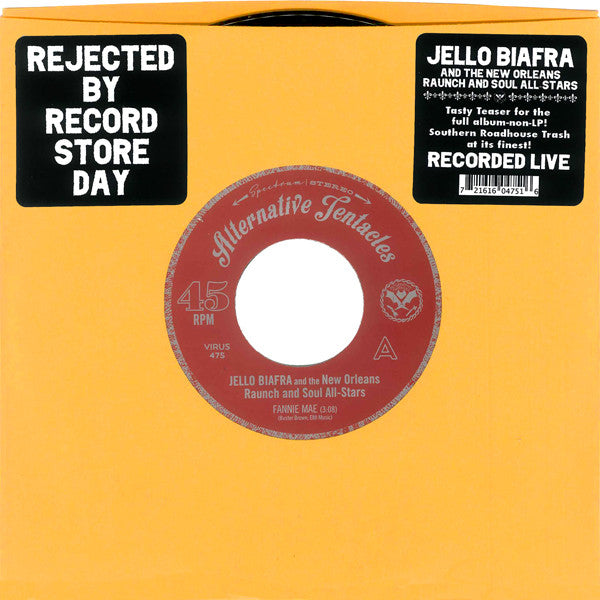Jello Biafra And The New Orleans Raunch And Soul All-Stars – Fannie Mae 7" vinyl record, image 1 of 3