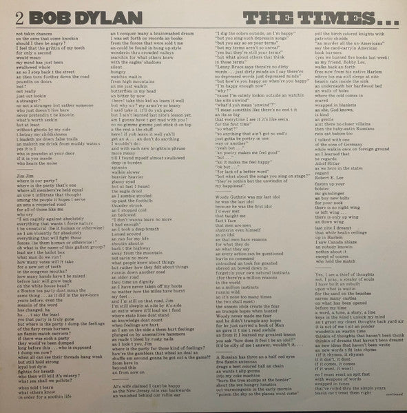 Bob Dylan – The Times They Are A-Changin' / Bob Dylan LP vinyl record, image 8 of 9