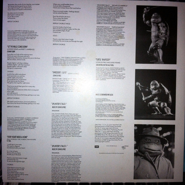 Various – Teenage Mutant Ninja Turtles - The Original Motion Picture Soundtrack LP vinyl record, image 3 of 6