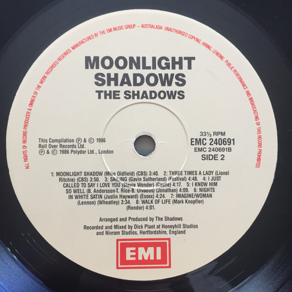 The Shadows – Moonlight Shadows LP vinyl record, image 4 of 4