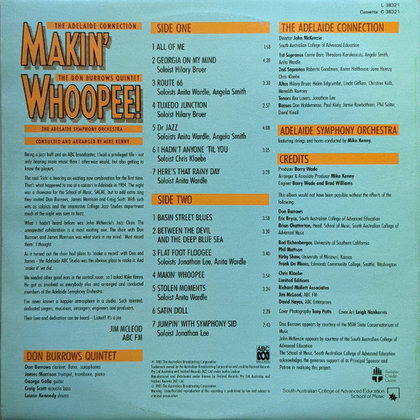 The Don Burrows Quintet, The Adelaide Connection – Makin' Whoopee! LP vinyl record, image 4 of 6