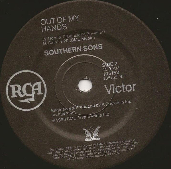 Southern Sons – Heart In Danger 7" vinyl record, image 2 of 3